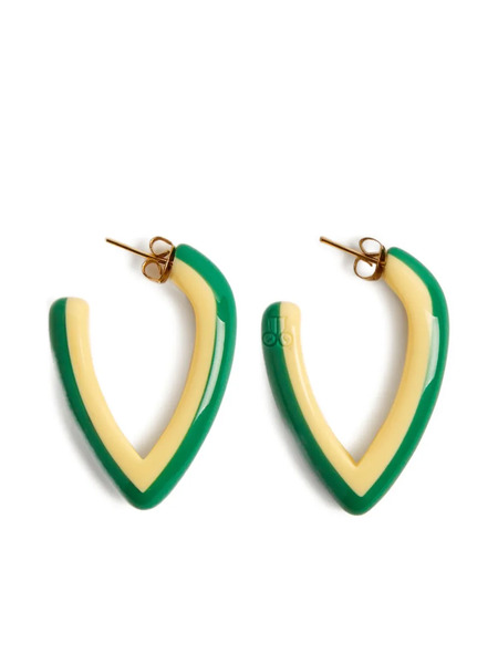  La Doublej Pendientes Dew Mini - Verde 