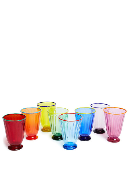  La Doublej Set De 8 Vasos Rainbow - Azul 