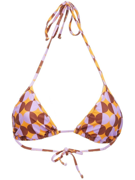  La Doublej Top De Bikini Con Diseño Triangular - Naranja 
