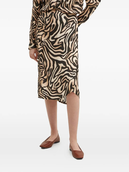  La Petite Française Falda Midi Java Con Animal Print - Neutro 