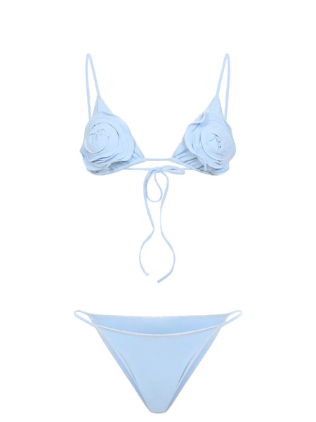  La Reveche Bikini Con Aplique Floral - Azul 