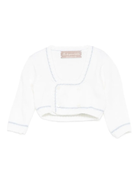  La Stupenderia Cárdigan Con Ribete En Contraste - Blanco 