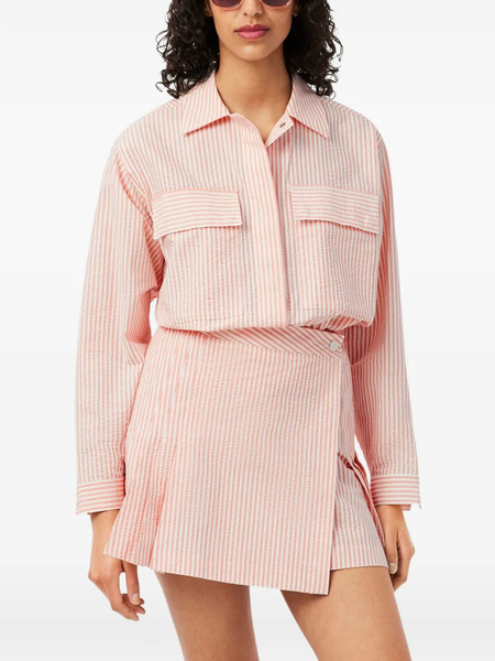  Lacoste Camisa A Rayas - Blanco 