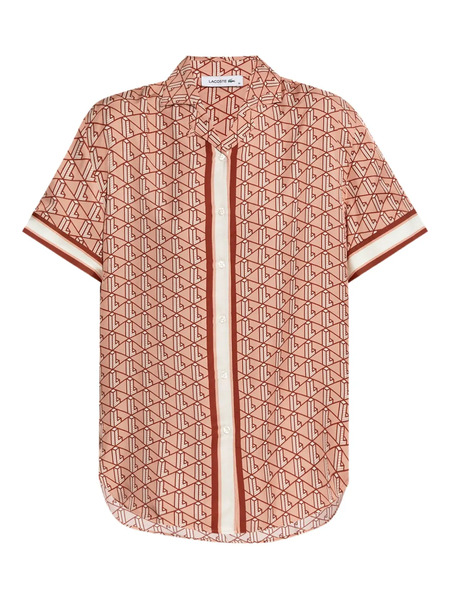  Lacoste Camisa Estampada - Rosa 