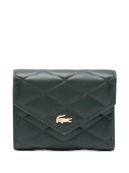  Lacoste Cartera Compacta Con Logo En Relieve - Verde 
