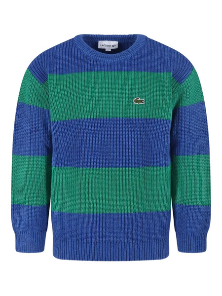  Lacoste Kids Jersey A Rayas - Azul 