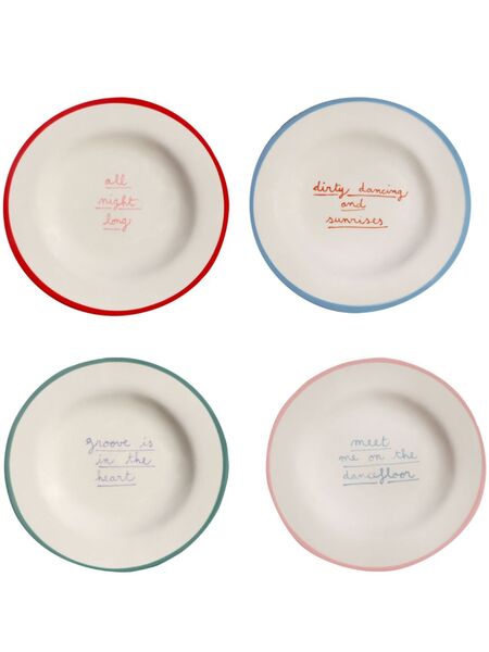  Laetitia Rouget Juego De Cuatro Platos De Postre I Put A Spell On You De Laetitia Rouget X Browns - Blanco 