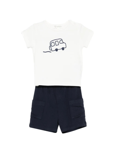  Lalalu Set De Bermudas Estampadas - Blanco 