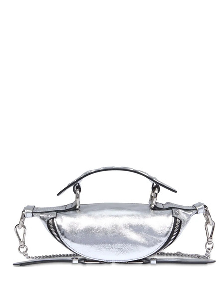  Lancel Bandolera Origami Mini Zip - Plateado 