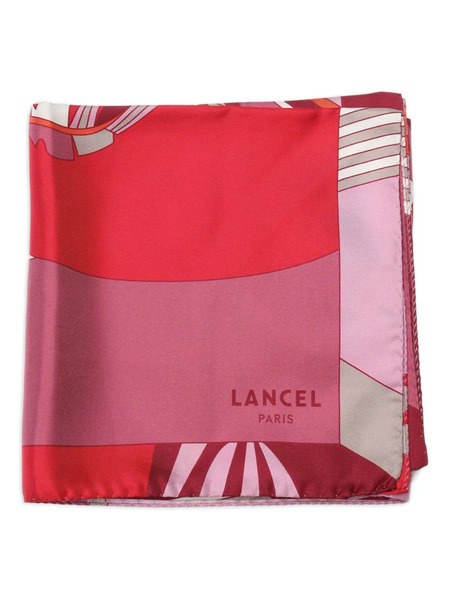  Lancel Fular Arabesque De Seda - Rojo 