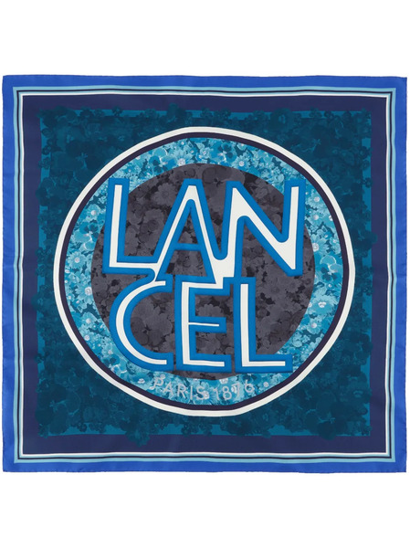  Lancel Fular Roxane Con Logo Estampado - Azul 