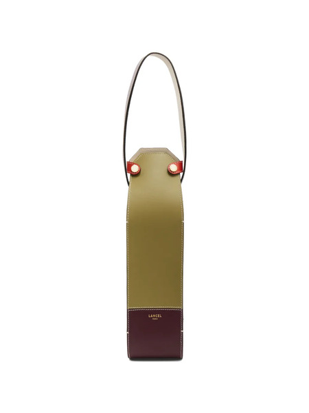  Lancel Portabiberones Cuero Con Diseño Colour Block - Verde 