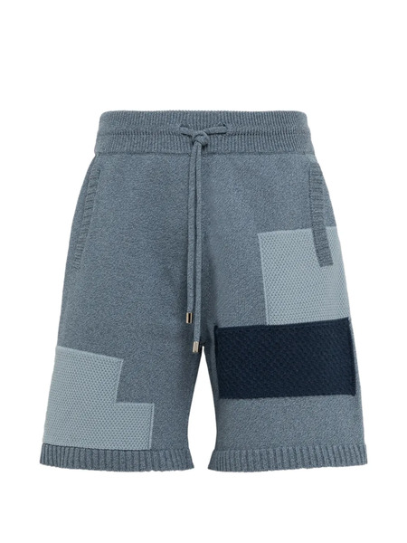  Laneus Bermudas Con Diseño Patchwork - Azul 
