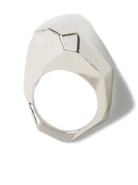  Lanvin Anillo Facetado - Plateado 