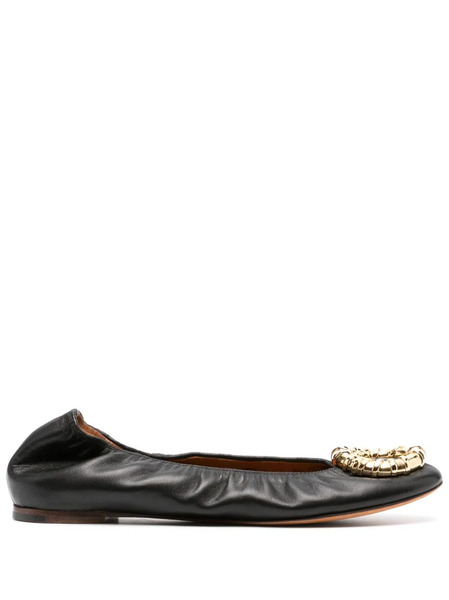  Lanvin Bailarinas Con Hebilla - Negro 