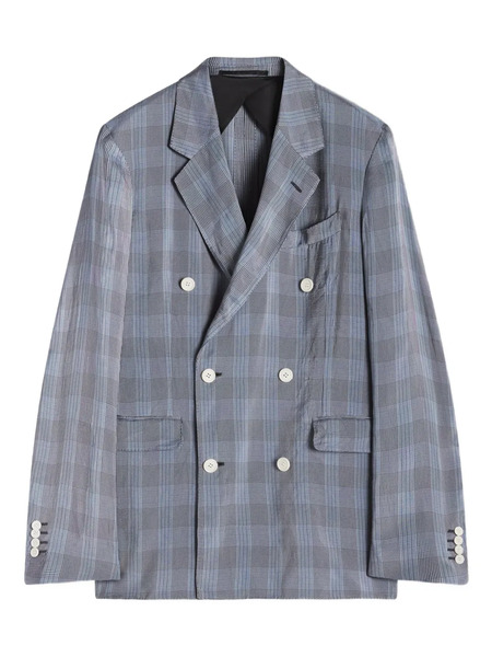  Lanvin Blazer A Cuadros - Azul 