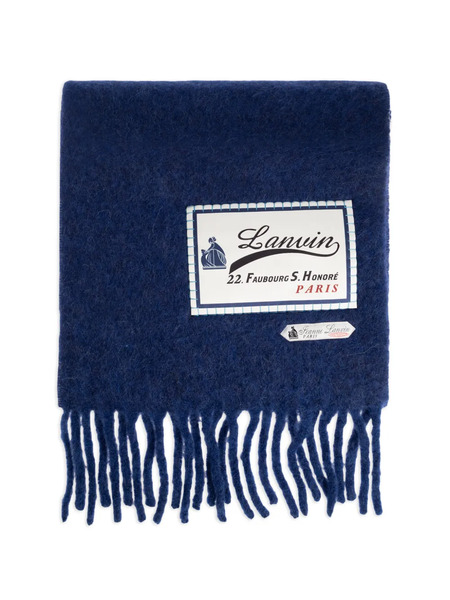  Lanvin Bufanda Con Aplique Del Logo - Azul 