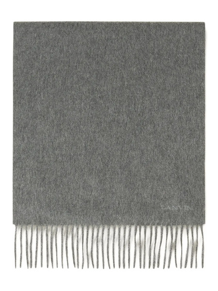  Lanvin Bufanda De Lana Con Flecos - Gris 