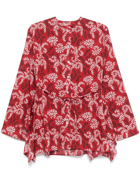  Lanvin Camisa Estampada - Rojo 