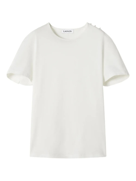  Lanvin Camiseta Con Efecto De Capa - Blanco 