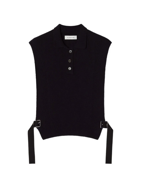  Lanvin Chaleco Con Hebilla Lateral - Azul 