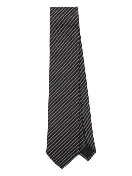  Lanvin Corbata A Rayas - Negro 
