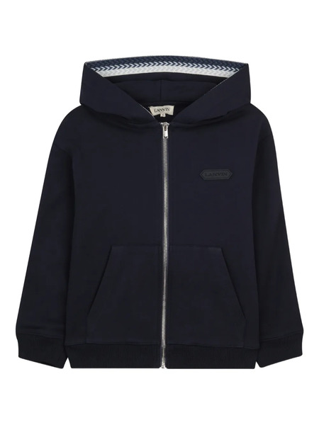  Lanvin Enfant Sudadera Con Capucha Y Apliques - Azul 