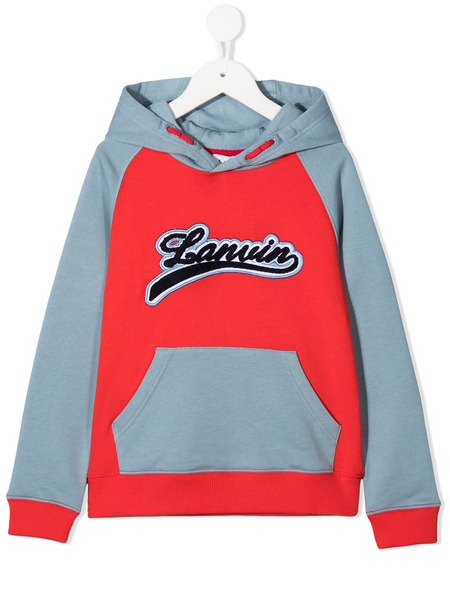  Lanvin Enfant Sudadera Con Diseño Colour Block Y Logo - Rojo 