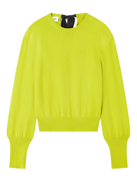  Lanvin Jersey Con Cuello Redondo - Verde 