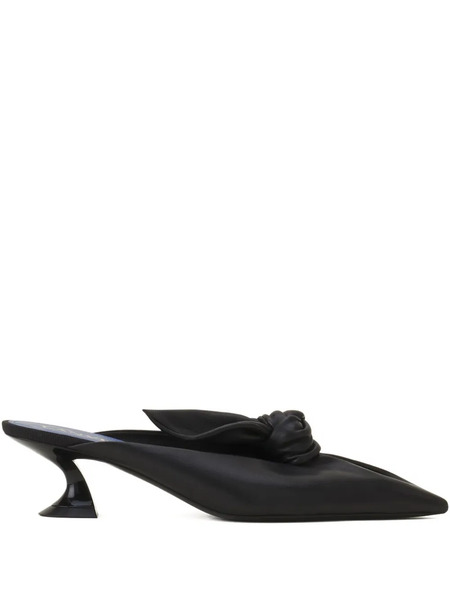  Lanvin Mules Con Puntera En Punta - Negro 