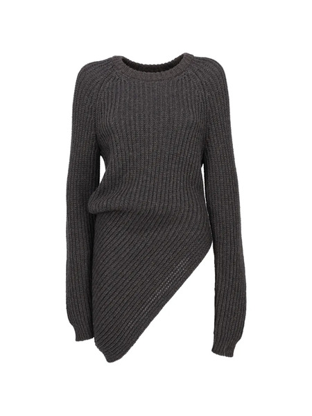  Lanvin Pre-owned Jersey Asimétrico De Canalé - Gris 