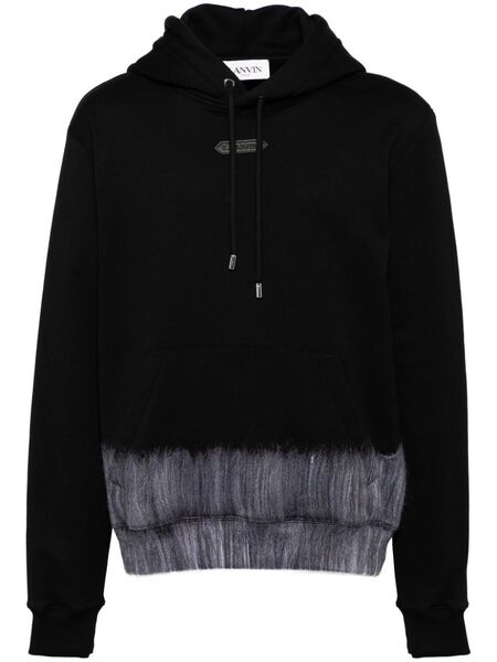  Lanvin Sudadera Con Capucha Y Parche Del Logo - Negro 
