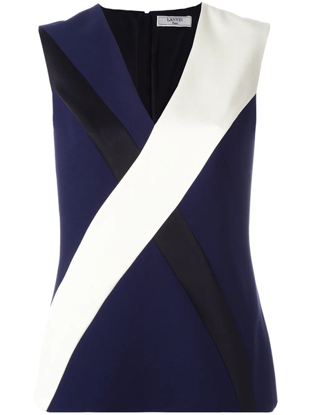  Lanvin Top A Paneles - Azul 