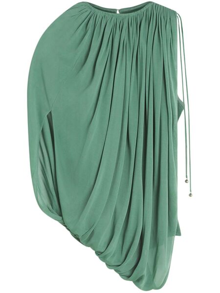  Lanvin Top De Tejido Jersey Drapeado - Verde 