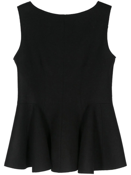  Lanvin Top Liso - Negro 