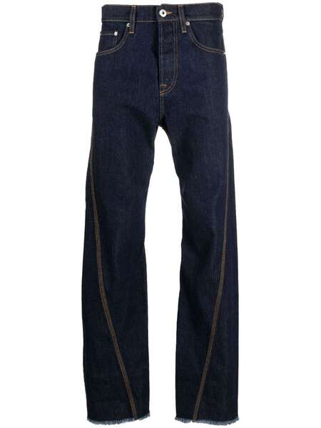  Lanvin Vaqueros Rectos De Talle Medio - Azul 