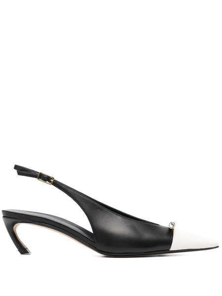  Lanvin Zapatos Rita Con Tacón De 50mm Y Tira Trasera - Negro 