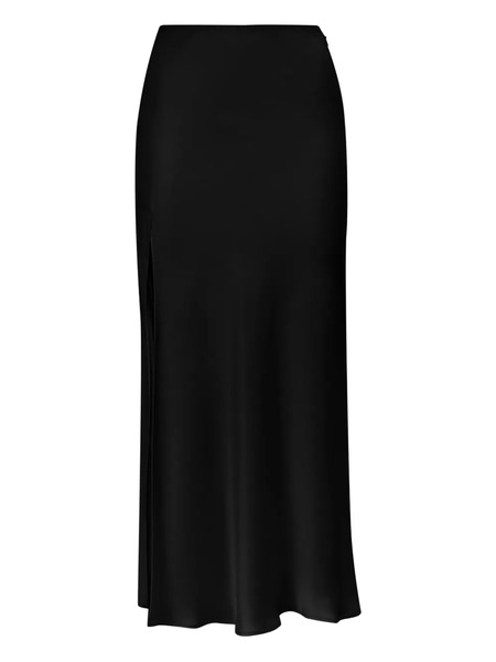  Lapointe Falda Midi Con Corte Al Bies - Negro 