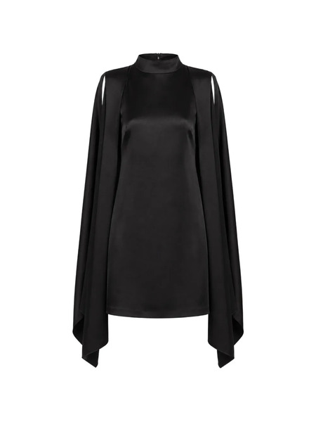  Lapointe Mini Cape-sleeve Dress - Negro 
