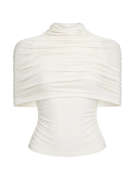  Lapointe Top Con Diseño Fruncido - Blanco 