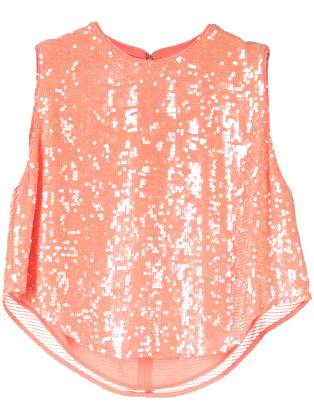  Lapointe Top Con Lentejuelas - Naranja 