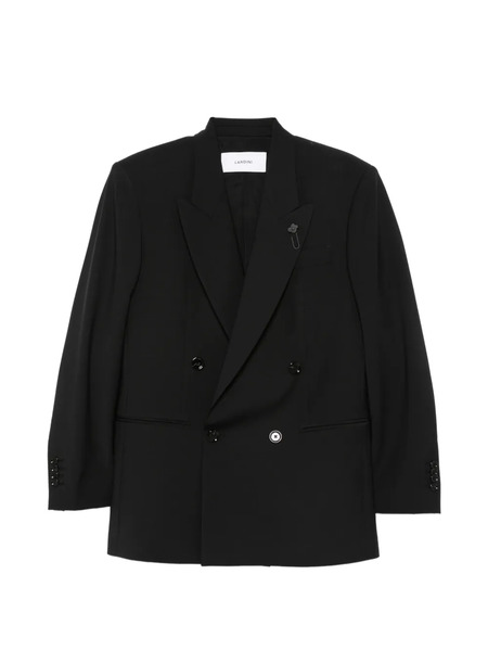  Lardini Blazer Cameron Con Doble Botonadura - Negro 