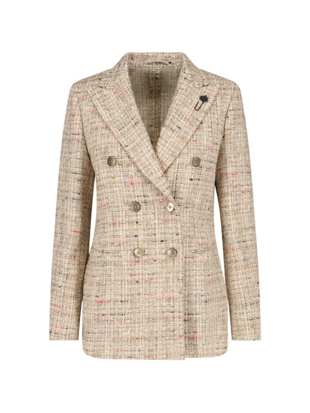  Lardini Blazer Con Doble Botonadura - Neutro 