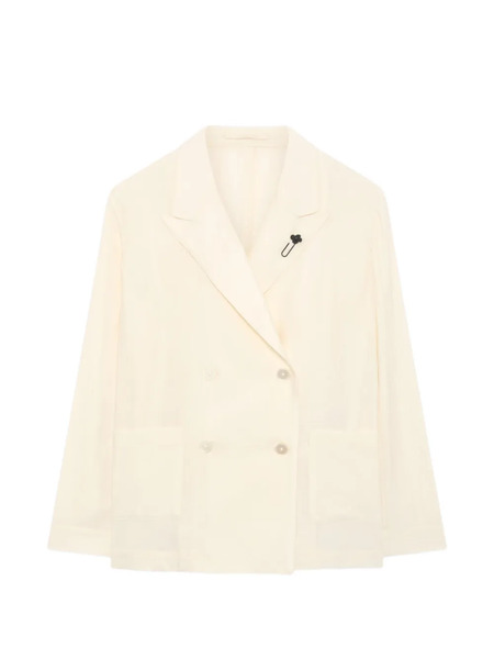  Lardini Blazer Picasso Con Doble Botonadura - Neutro 