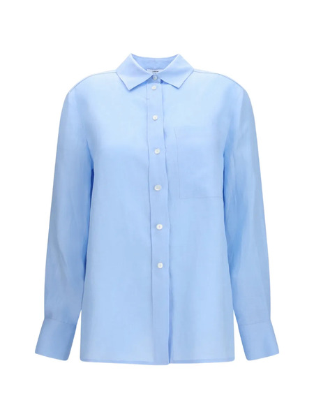  Lardini Camisa De Lino Con Botones - Azul 