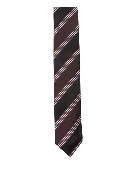  Lardini Corbata A Rayas - Marrón 