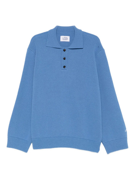  Lc23 Jersey Con Cuello Y Botones - Azul 