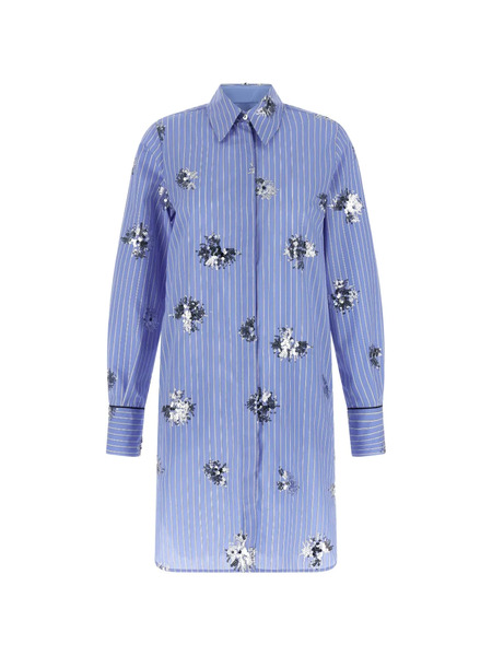  Le Twins Vestido Silenzio A Rayas - Azul 
