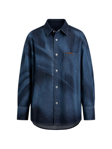  Lee X Feng Chen Wang Logo-patch Denim Shirt - Azul 