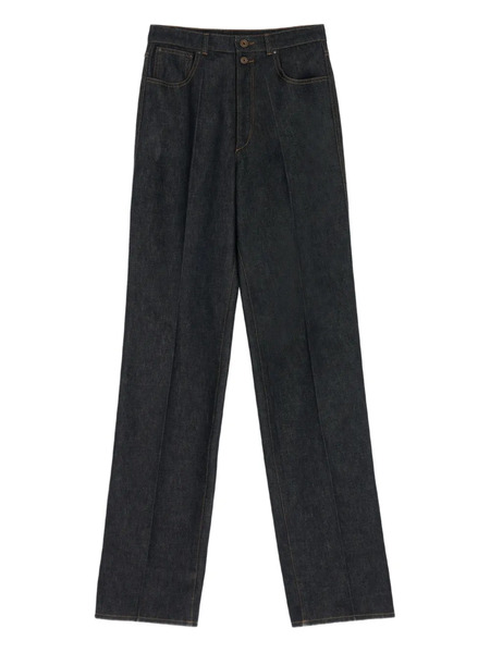  Lemaire Vaqueros De Talle Alto Con Pliegues - Azul 